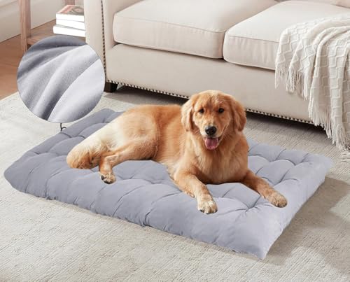 Lit anti-anxiété lavable GGoty grand lit en coton pour chien vert XL - 6