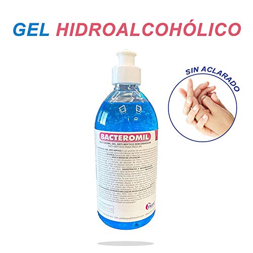 GEL HIGIENE DE MANOS SIN ACLARADO BACTEROMIL PACK 8 u X 500 ML