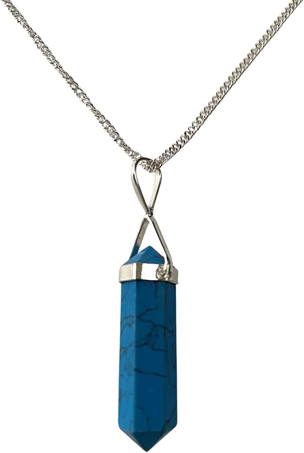 VIE Double Point Pencil Pendant, Silver Chain