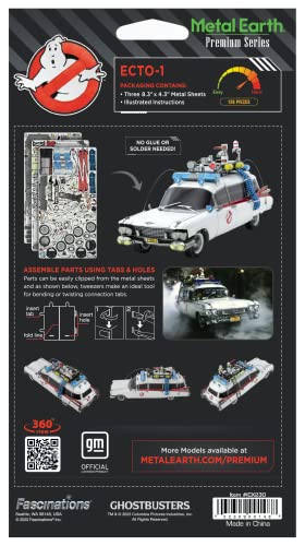 Kit modélisme Ecto-1 Ghostbusters Metal Earth 3D puzzle métal sans colle - 2