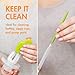 Boon Cacti Replacement Baby Bottle Brushes - Includes Bottle Cleaner Brush, Straw Cleaner Brush, Nipple Brush and Detail Brush for Baby Bottles - Newborn Essentials - Sage - 4 Count