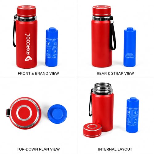 Image of Insulin Cooler Travel Case - Holds 3-5 Insulin Pens | Insulin Cooling Bottle with Biogel Ice Pack, Insulin Cooling case, TSA Approved Diabetic Medication Cooler Box for Travel Bottle (Red)