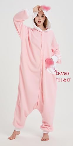 Eonxius Magic Novelty Hooded Onesie One Piece Pink Pajamas for Women Size M