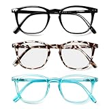 Picture of Henotin 3 Pack Blue Light Blocking Reading Glasses,Spring Hinge Computer Readers for Men Women,Anti UV Ray Filter Eyeglasses (3 Pairs, 2.50)