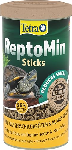 Tetra ReptoMin Sticks Schildkröten-Futter - ausgewogenes Hauptfutter für ausgewachsene Wasserschildkröten, 1 L Dose