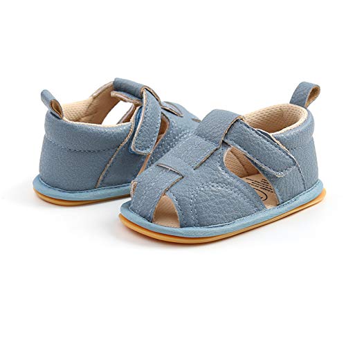 Image of RVROVIC Baby Boys Girls Sandals Premium Infant Summer Outdoor Shoes PU Lightweight Soft Anti-Slip Sole Toddler Prewalker