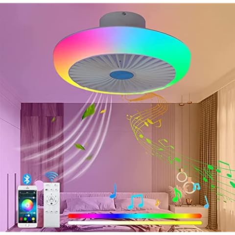 MONIK Ventilador de Techo con Luz y Control Remoto Cover