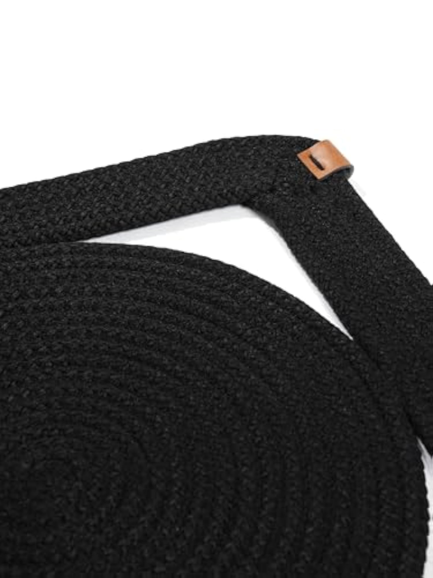 Handcrafted Geometric Table Mat with Black Rope Design