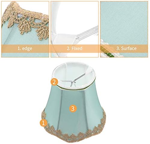 Mobestech Small Lamp Shade Modern European Style Fabric Lampshade Bell Shaped Cloth Lamp Shade for Table Floor Lamps Replacement