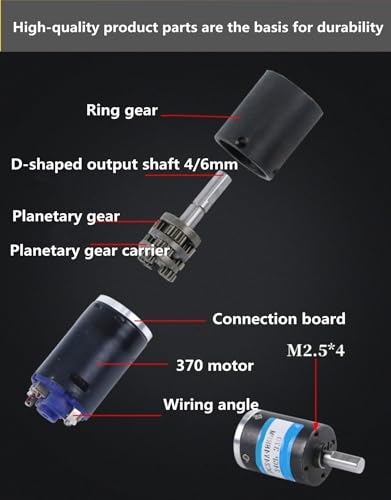 Motorreductor planetario de CC de 6V y 3W para proyectos de baja velocidad 3