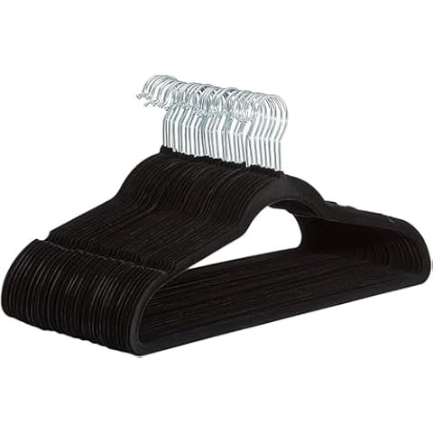 SHOPNIX Black Velvet Hangers Pack of 50 Cover