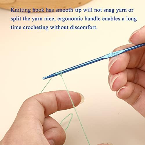 Iuuidu 2.5mm Aluminum Crochet Hook, Crochet Needles for Arthritic Hands - 4
