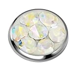 Iridescent Crystal stone Surgical Steel Dermal Anchor Tops Body jewelry