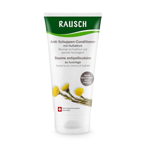 RAUSCH Anti-Schuppen-Conditioner mit Huflattich 150 ml – ausgleichende Pflege bei trockenen Schuppen & juckender Kopfhaut – hergestellt in der Schweiz mit Huflattich- & Klettenwurzel-Extrakt