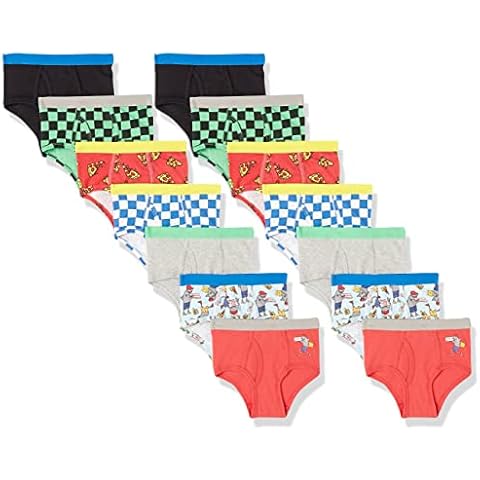 Amazon Essentials Boys' Cotton Briefs, 14 Pack Cover