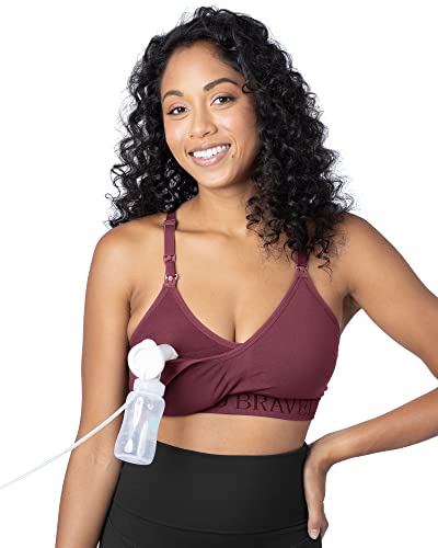 Image of Kindred Bravely Sublime Sports Pumping Bra Hands Free | All-in-One Nursing Bras for Breastfeeding and Pumping
