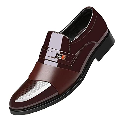 LAZIRO Men's Formal Leather Shoes Business Casual Slip-on Shoes