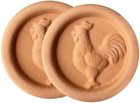 2 Pcs Terracotta Brown Sugar Keeper, Brown Sugar Saver Disc and Softener for Food Storage Containers, Reusable and Food Grade Safe, Roosters image 5