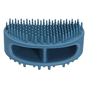 Dog Brush & Cat Brush, Soft Silicone Dog & Cat Grooming Brush, Pet Bath & Massage Brush for Cats and Dogs with Short or Long Hair, Cat Slicker Shedding Hair Brush Slate