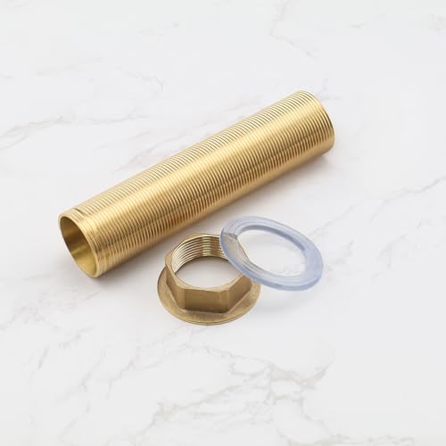 Be In Your Mind 150 mm Einloch-Verlängerungsgewinde, extra langer Schaft, Gewinderohr-Armaturen, Nippel-Kontermutter-Set, Verlängerung, Gewinderohr