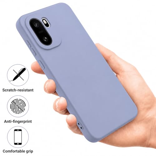 Image of DIZORO Compatible with Oneplus 15R 5G Back Cover with Upgraded Square Edges for Camera Protection Shockproof Flexible Matte Liquid Silicone Mobile Phone Case (Lavender Grey)