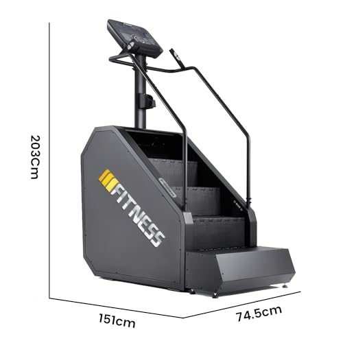 Image of Commercial Stair Climber Machine -Shock-Absorbing, 9-Level Resistance, Wide Non-Slip Steps, Quiet Cardio Exercise Equipment for Home and Gym (Tracks Heart Rate, Time, Speed, Calories)