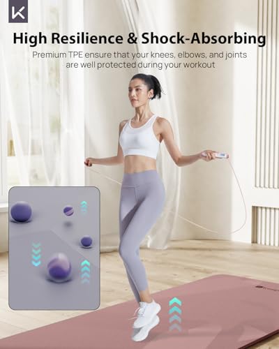Image of KEEP Extra Wide Yoga Mat, 7mm Thick 72 inch x 32 inch Exercise Mat | 7mm thick Extra wide yoga mat with carry strap for home workout, yoga, exercise and Pilates