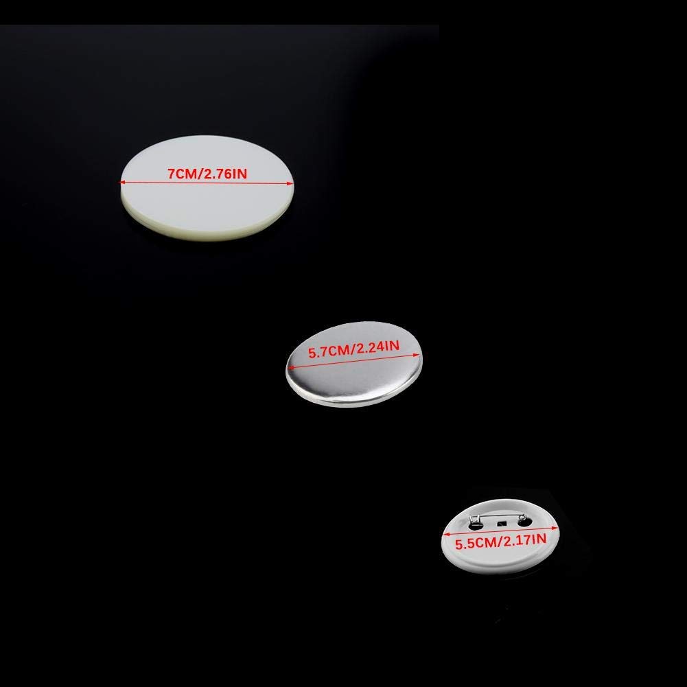 1000 sztuk przypinek 58 mm, plakietka DIY Blank Pin znaczki, 58 mm części z agrafką bezpieczeństwa, do maszyny do przypinania