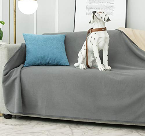 DEARTOWN Waterproof Dog Blanket for Bed Couch Sofa 70x90 Inches, Reversible Microfiber Dog Bed Cover for Large Dogs… - Image 4