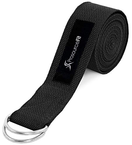 Prosourcefit Metal D-Ring Yoga Strap - Black #TOP9