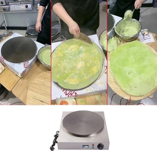 220V Heavy-Duty Electric Crepe Maker, 40-50cm Pancake Machine for Restaurants, Food Trucks & Catering, Multigrain Iron Plate for Perfect Crepes & Pancakes