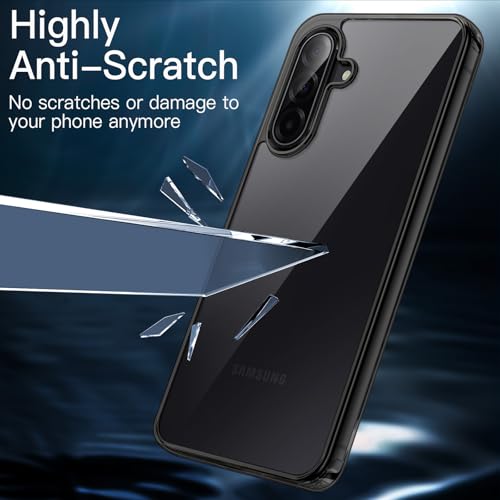 Image of JETech Cover Case for Samsung Galaxy A17 5G 6.7-Inch, Non-Yellowing Shockproof Bumper Protective Phone Cover, Anti-Scratch Hard PC Back (Black)