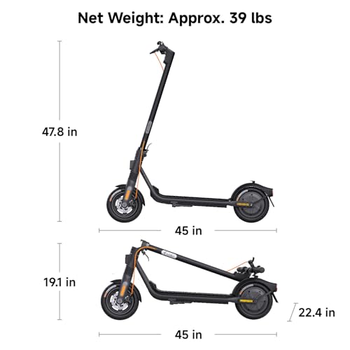Image of Segway Ninebot F3 Electric Scooter, Up to 20 MPH, 44-Mile Range, Self-Sealing Tubeless Tires, Front Hydraulic & Rear Elastomer Suspension, UL2271 2272 Certified