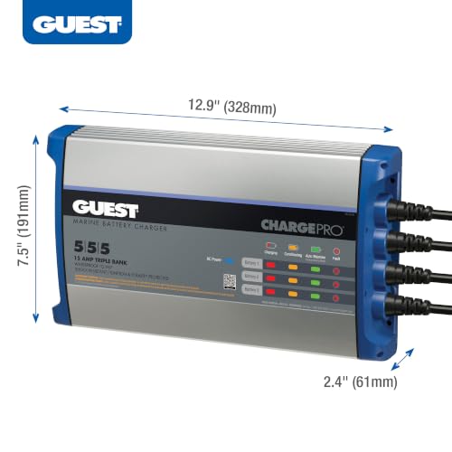 Image of Guest 2713A Guest On-Board Battery Charger 15A / 12V; 3 Bank; 120V Input