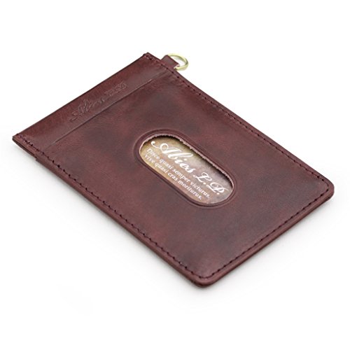 [アビエス] 日本製 ヴィンテージワックスレザー 本革 単パスケース ボルドー