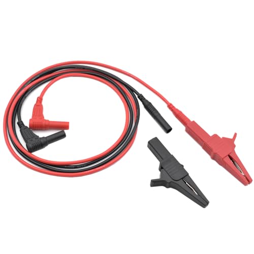 Câbles de test avec pince crocodile et fiche banane 4 mm pour multimètre - 2