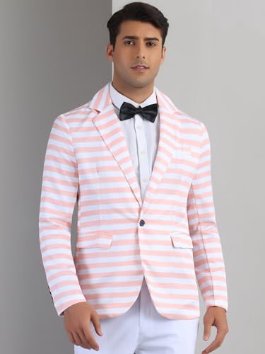 Lars Amadeus Striped Sport Coats for Men's Formal Notch Lapel Stripes Suit Jacket Single Breasted Prom Blazers2