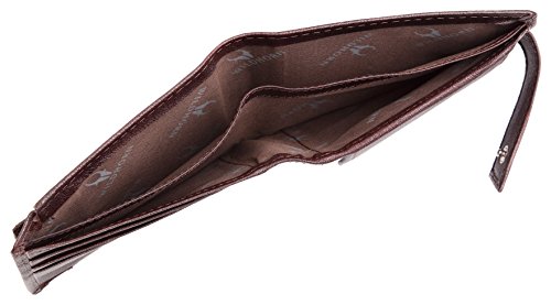Image of WildHorn Maroon & Brown Leather Men's Wallet (699710)