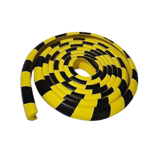 HOFUNTRE Wall Corner Guards & Edge Protector, Integrated Molding Technology, High-Visibility Warning Design, Ideal for Warehouses, Garages, Industrial Safety Areas(L)