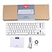 immagine 7Argento Qisan Gaming Keyboard Tastiera Metallica Meccanica Cherry Mx Blu Interruttore Di Ghiaccio Retroilluminazione Blu Della Tastiera 68-Keys Mini Design-Bianco