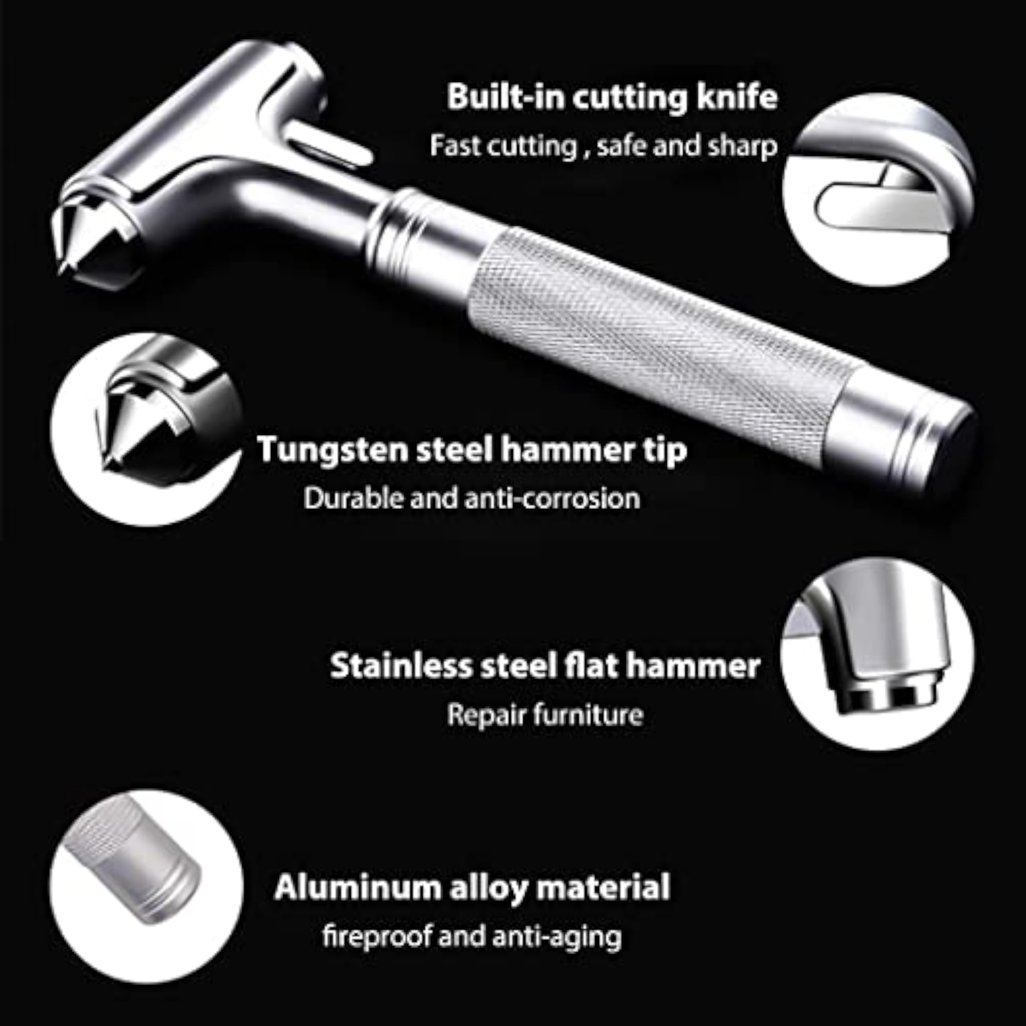 Car Emergency Safety Hammer Tool - Glass Cutter