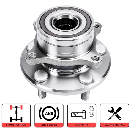 Image of MotorbyMotor 513267 Front Wheel Bearing Hub Assembly Fits for 2009-2015 Honda Pilot, 2007-2013 Acura MDX, 2010-2013 Acura ZDX Low-Runout OE Replacement Hub Bearing 5 Lugs w /ABS