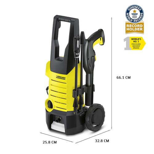 Karcher K 2.360 High Pressure Washer, 1400W, 120 Bar, 360 l/h Flow Rate, 6m Hose Pipe, Portable, Powerful & Resource-Saving Cleaning for Homes, Cars, Bikes, Gardens, Multiple Accessories, German Tech