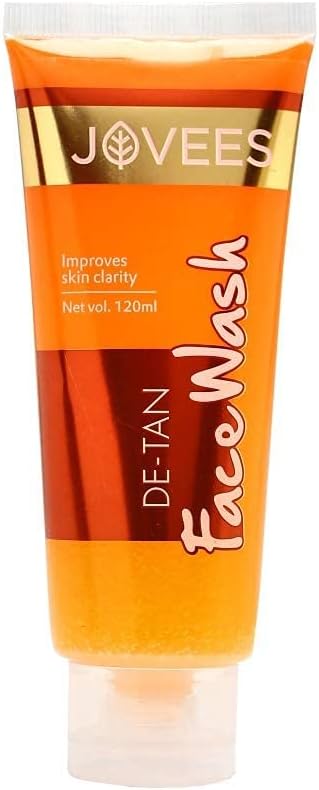 Jovees De-Tan Face Wash 120ml – Tan Removal, Brightening & Even Skin Tone
