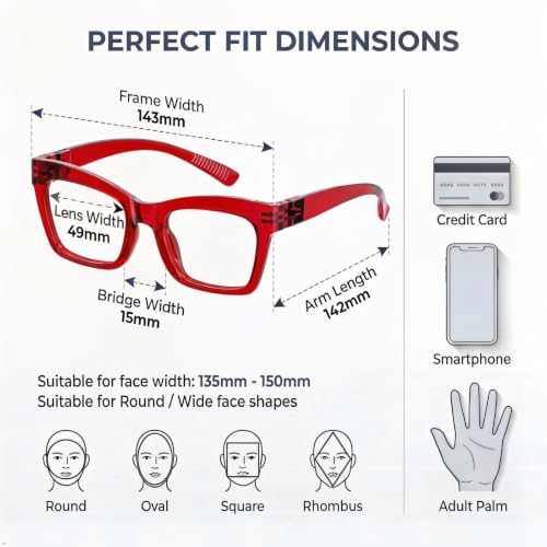 Image of Eyekepper Cat-Eye Reading Glasses 2.25, Readers for Women, 6 Pack Stylish