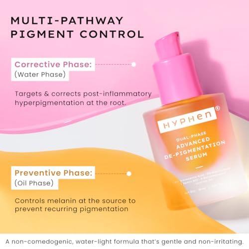 Image of Hyphen 4% Tranexamic Acid + 5% Niacinamide Biphasic De-Pigmentation Serum | Correction & Prevents Hyperpigmentation, Dark Spots & Melasma| In-vivo tested & Non-Comedogenic| Deep Penetration - 30 ml