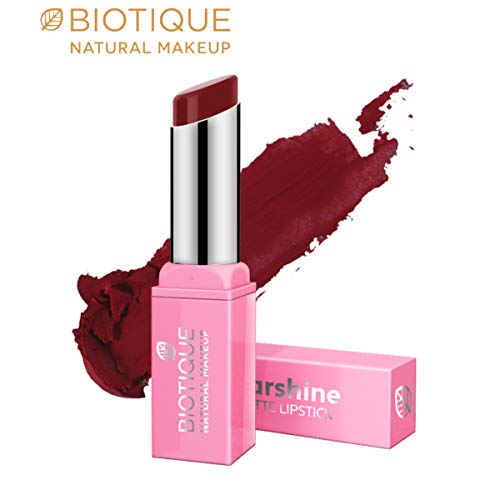 Image of Biotique Natural Makeup Starshine Matte Lipstick, Hot Chilli