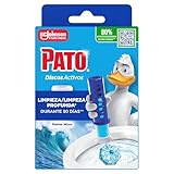 Pato Discos Activos WC Marine, Limpia, Refresca y Perfuma el Inodoro, Eficacia 360°, 1 Aparato + 1 Recambio = 6 discos