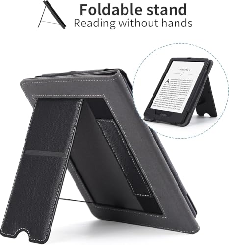 Kindle Paperwhite 2024 Hülle 7\ (12. Generation) mit Kickstand & Handschlaufe Auto Wake/Sleep, Kindle Colorsoft Signature Edition 2024, Kickstand Smart Cover Case mit Kartenfach