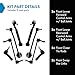 TRQ Front Steering & Suspension Kit Control Arm with Ball Joint Sway Bar Stabilizer Link Tie Rod Compatible with 2015-2022 Ford Mustang